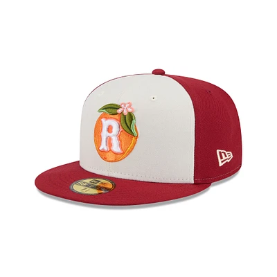 Men's New Era  Cream Inland Empire 66ers Theme Nights 59FIFTY Fitted Hat