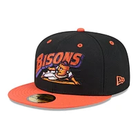 Men's New Era  Black Buffalo Bisons Theme Nights 59FIFTY Fitted Hat