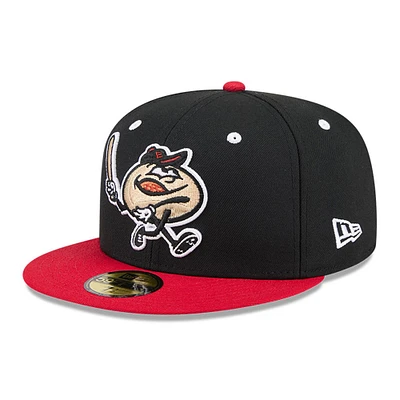 Men's New Era  Black Erie SeaWolves Theme Nights 59FIFTY Fitted Hat