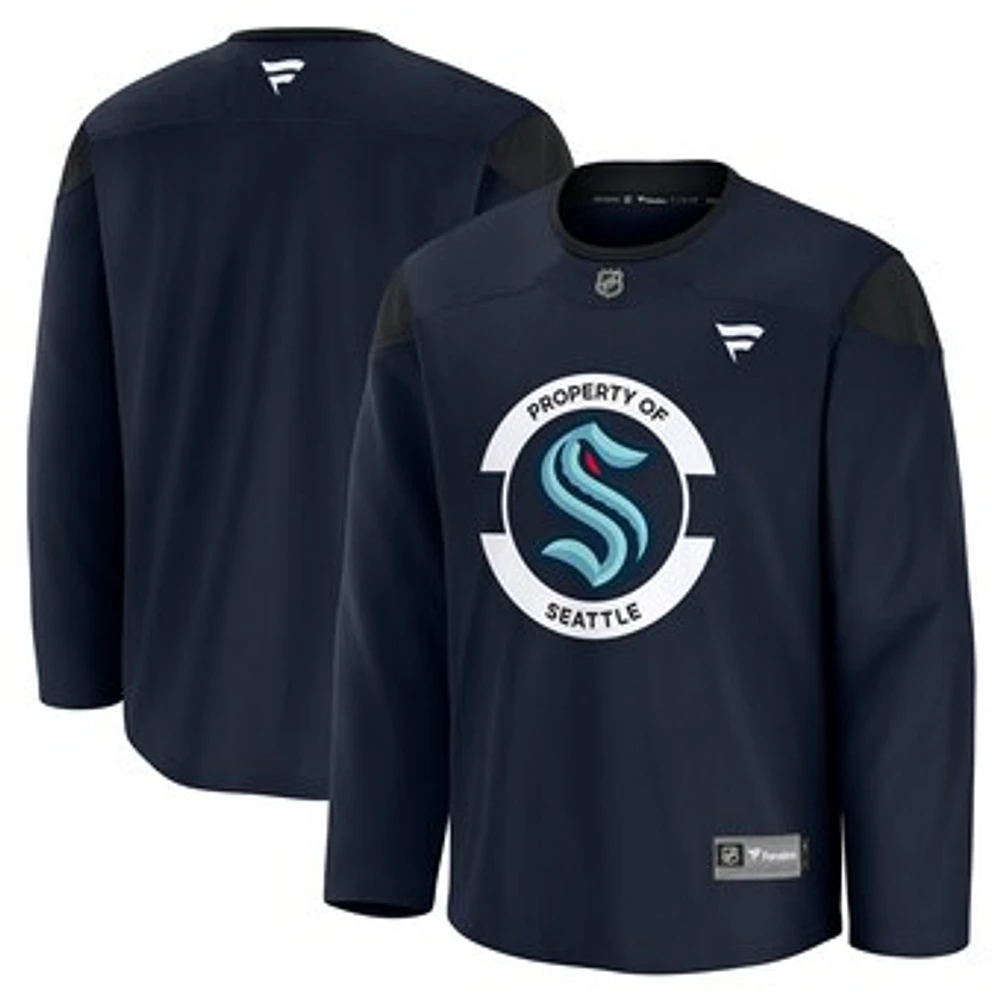 Men's Fanatics Deep Sea Blue Seattle Kraken  Practice Jersey