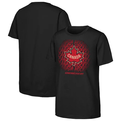 Youth Black Canada 2025 4 Nations Face-Off Game Time T-Shirt