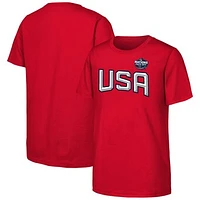 Youth Red USA 2025 4 Nations Face-Off Primary Logo T-Shirt