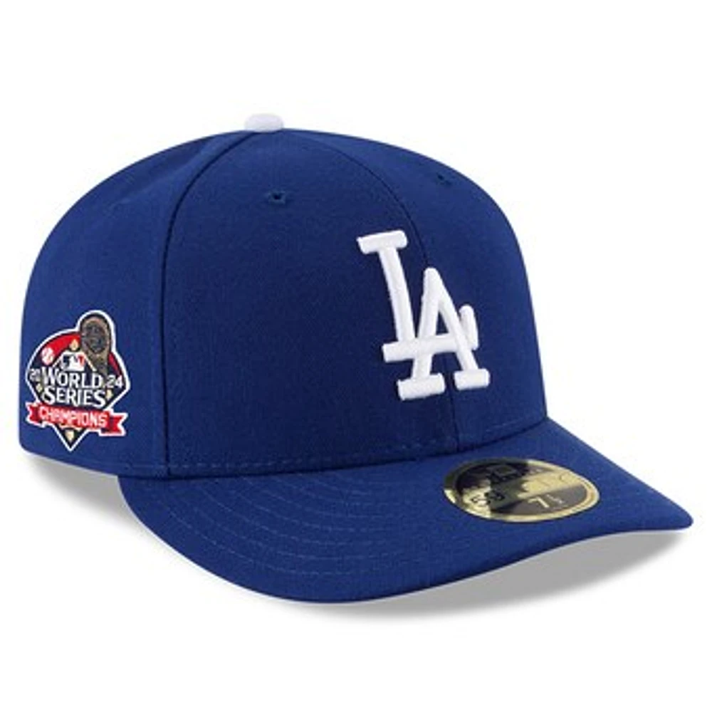 Men's New Era Royal Los Angeles Dodgers 2024 World Series Champions Side Patch Low Profile 59FIFTY Fitted Hat