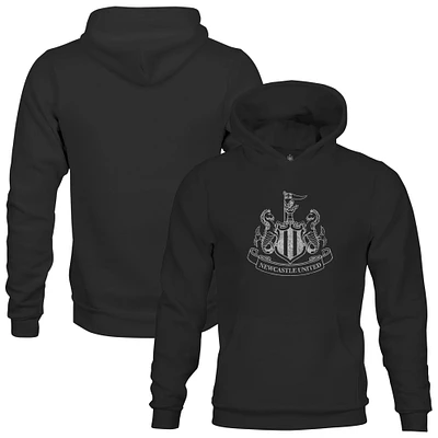 Youth 1863FC  Black Newcastle United Mono Badge Fleece Pullover Hoodie