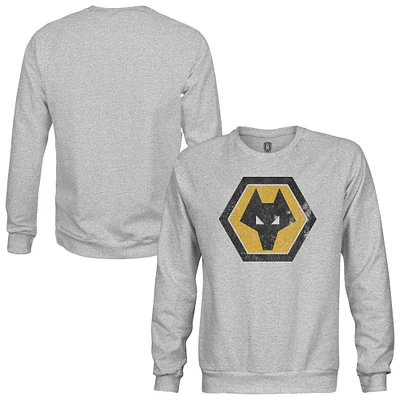Men's 1863FC  Heather Gray Wolverhampton Wanderers Pullover Crewneck Sweatshirt