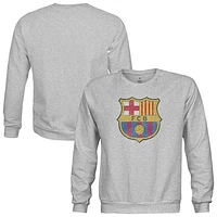 Youth 1863FC  Heather Gray Barcelona Pullover Crewneck Sweatshirt