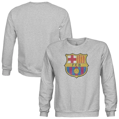 Youth 1863FC  Heather Gray Barcelona Pullover Crewneck Sweatshirt