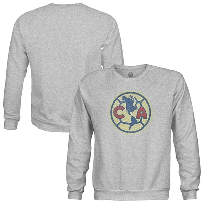 Youth 1863FC  Heather Gray Club America Pullover Crewneck Sweatshirt