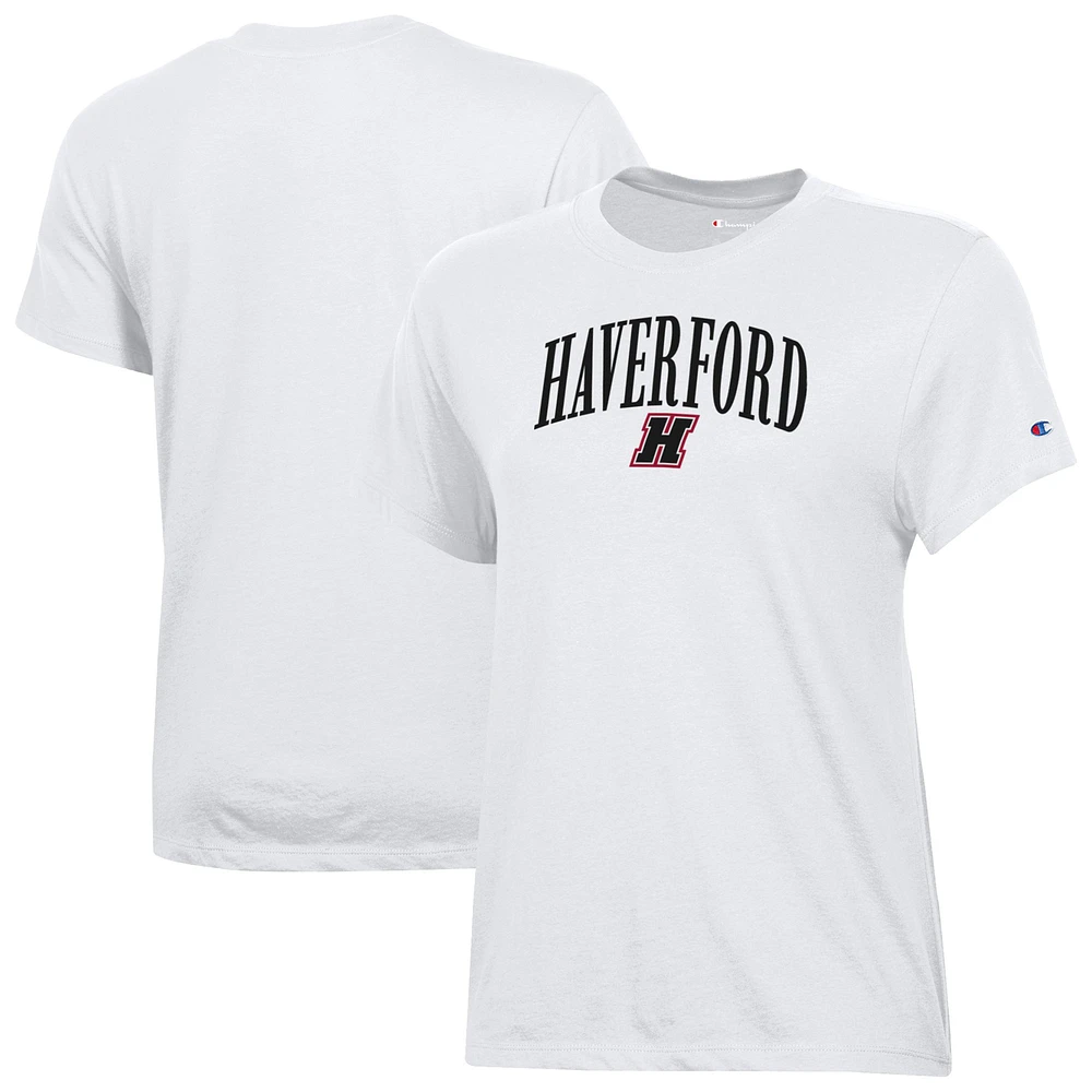 Women's Champion White Haverford College Core T-Shirt