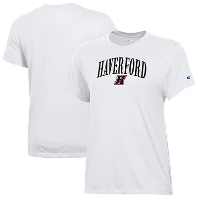 Women's Champion  White Haverford College Core T-Shirt