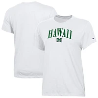 Women's Champion  White Hawaii Rainbow Warriors Core T-Shirt