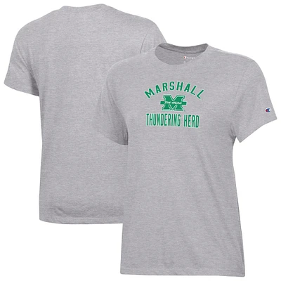 Women's Champion  Gray Marshall Thundering Herd Core T-Shirt