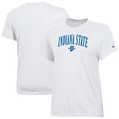 Women's Champion  White Indiana State Sycamores Core T-Shirt