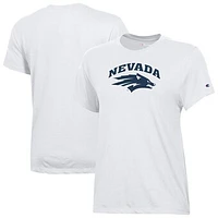 Women's Champion  White Nevada Wolf Pack Core T-Shirt