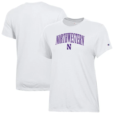 Women's Champion  White Northwestern Wildcats Core T-Shirt
