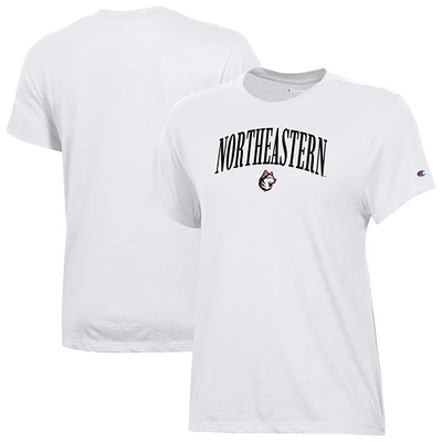 Women's Champion  White Northeastern Huskies Core T-Shirt