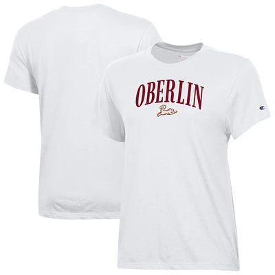 Women's Champion  White Oberlin Yeomen Core T-Shirt