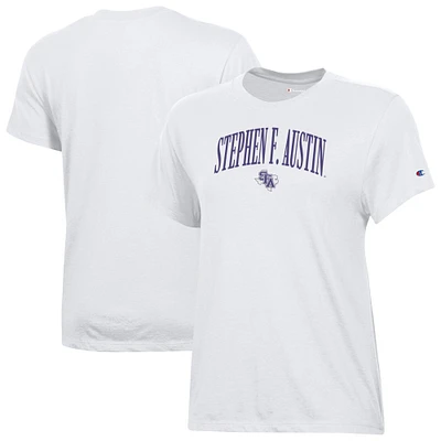 Women's Champion  White Stephen F Austin Lumberjacks Core T-Shirt
