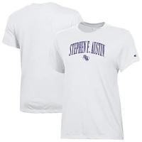 Women's Champion  White Stephen F Austin Lumberjacks Core T-Shirt