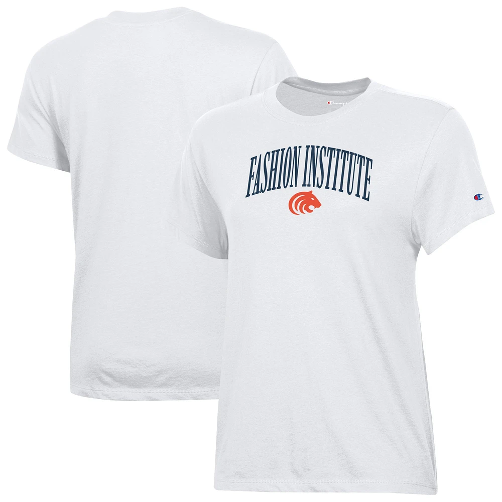 Women's Champion White SUNY Fashion Institute of Technology Tigers Core T-Shirt