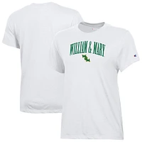 Women's Champion  White William & Mary Tribe Core T-Shirt