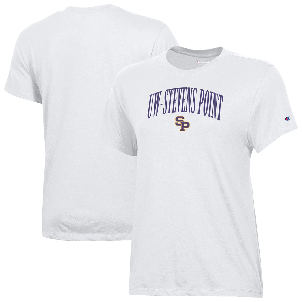 Women's Champion White Wisconsin-Stevens Point Pointers Core T-Shirt