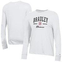 Women's Champion  White Bradley Braves Core Long Sleeve T-Shirt