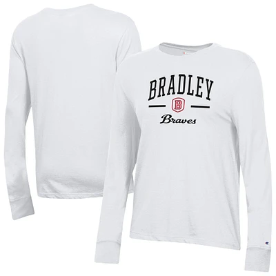 Women's Champion  White Bradley Braves Core Long Sleeve T-Shirt