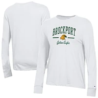 Women's Champion  White SUNY Brockport Golden Eagles Core Long Sleeve T-Shirt