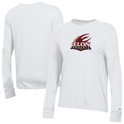 Women's Champion  White Elon Phoenix Core Long Sleeve T-Shirt