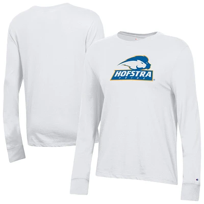 Women's Champion  White Hofstra University Pride Core Long Sleeve T-Shirt