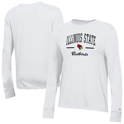 Women's Champion  White Illinois State Redbirds Core Long Sleeve T-Shirt