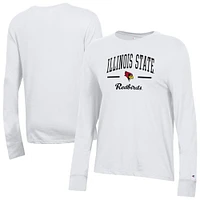 Women's Champion  White Illinois State Redbirds Core Long Sleeve T-Shirt