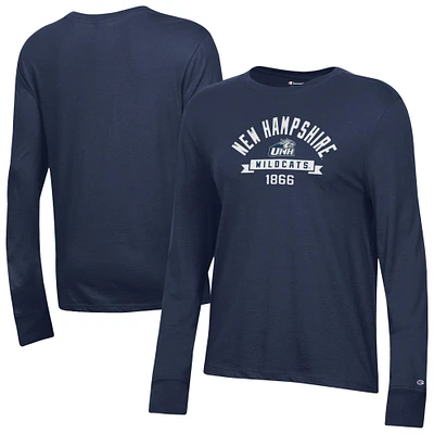 Women's Champion  Navy New Hampshire Wildcats Core Long Sleeve T-Shirt