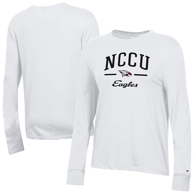 Women's Champion  White North Carolina Central Eagles Core Long Sleeve T-Shirt