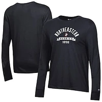 Women's Champion  Black Northeastern Huskies Core Long Sleeve T-Shirt
