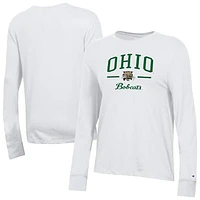 Women's Champion  White Ohio Bobcats Core Long Sleeve T-Shirt