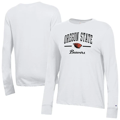 Women's Champion  White Oregon State Beavers Core Long Sleeve T-Shirt