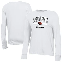 Women's Champion  White Oregon State Beavers Core Long Sleeve T-Shirt