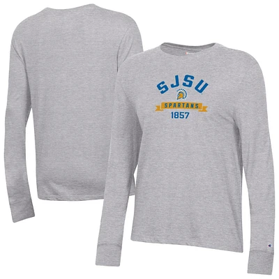 Women's Champion  Gray San Jose State Spartans Core Long Sleeve T-Shirt