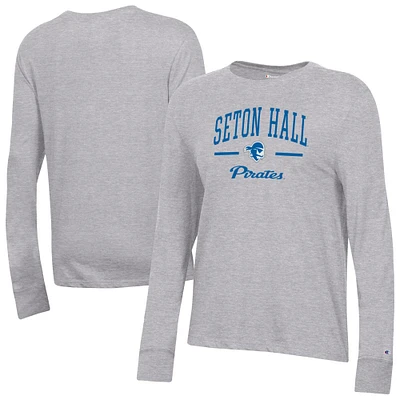 Women's Champion  Gray Seton Hall Pirates Core Long Sleeve T-Shirt