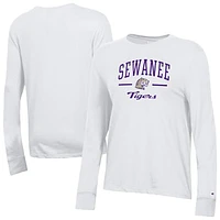 Women's Champion  White Sewanee Tigers Core Long Sleeve T-Shirt
