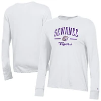 Women's Champion  White Sewanee Tigers Core Long Sleeve T-Shirt