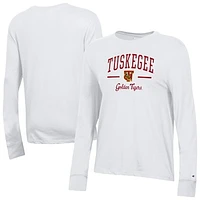 Women's Champion  White Tuskegee Golden Tigers Core Long Sleeve T-Shirt