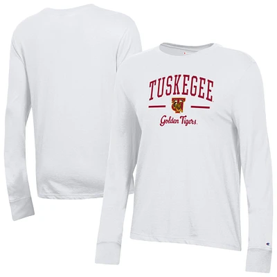 Women's Champion  White Tuskegee Golden Tigers Core Long Sleeve T-Shirt
