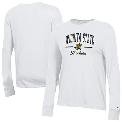 Women's Champion  White Wichita State Shockers Core Long Sleeve T-Shirt