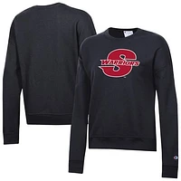 Women's Champion  Black Cal State Stanislaus Warriors Powerblend Pullover Sweatshirt