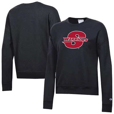 Women's Champion  Black Cal State Stanislaus Warriors Powerblend Pullover Sweatshirt