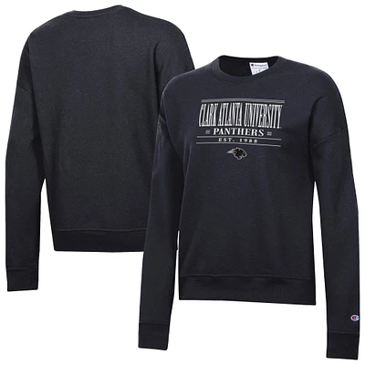 Women's Champion  Black Clark Atlanta University Panthers Powerblend Pullover Sweatshirt