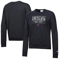 Women's Champion  Black Louisiana Ragin' Cajuns Powerblend Pullover Sweatshirt